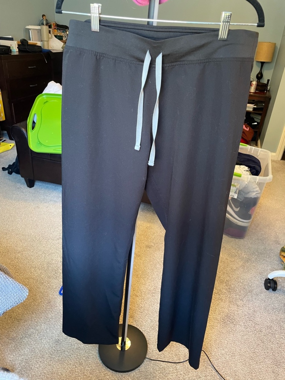 FIGS Black Women's Livingston Basic Scrub Pants in a Petite length